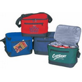 Outdoor Poly 6 Pack Cooler Bag w/ Front Zipper & Mesh Pocket